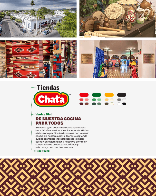 Pictures of local context and how those inspired the base graphics for the brand