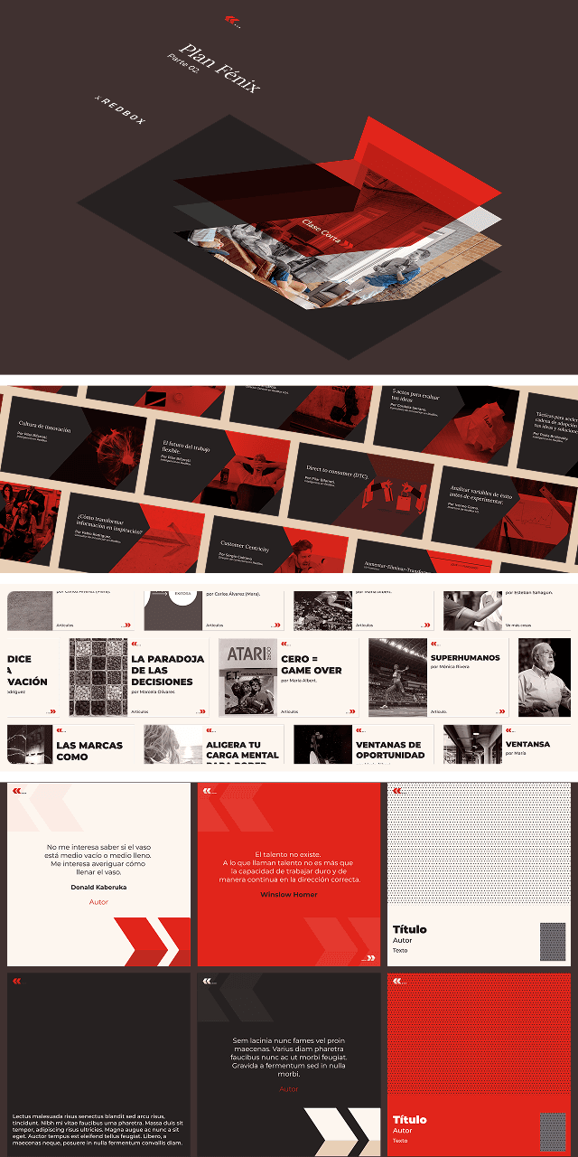 Template construction for slides, social media assets, article covers and keynote templates